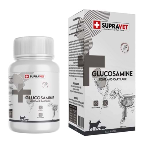 Supravet Kedi ve Köpek Eklem Sağlığı Güçlendirici Glukozamin ve C Vitamin Takviyeli 75 Tablet